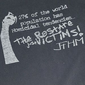 Graphic Black Tee with White Distressed Text